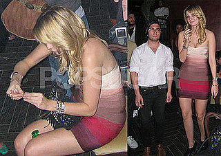 Photos of Mischa Barton Smoking What Is Suspected To Be Marijuana At A Club