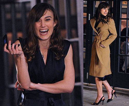 Photos of Keira Knightley on the Set of Last Night