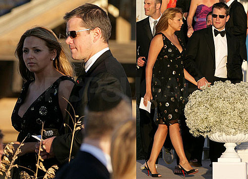 Photos of Matt Damon and Luciana Barroso at a Wedding