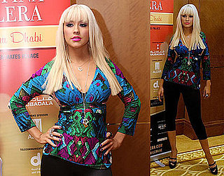 Photos of Christina Aguilera at a Press Conference in Abu Dhabi