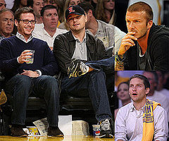 Photos of Leonardo DiCaprio, David Beckham, Tobey Maguire, and Other Celebrities at LA Lakers Game Photos of Leonardo DiCaprio, David Beckham, Tobey Maguire, and Other Celebrities at LA Lakers Game