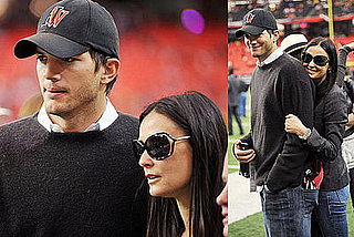 Photos of Ashton Kutcher and Demi Moore at a Football Game