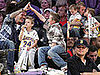 Photos of David Beckham, Cruz Beckham, Romeo Beckham, Brooklyn Beckham, Leonardo DiCaprio at Lakers-Pistons Game