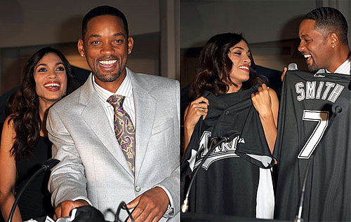 Photos of Will Smith and Rosario Dawson at the Marlins charity screening of Seven Pounds