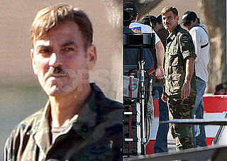 Photos of George Clooney Wearing Camouflage on the Set of Men Who Stare At Goats