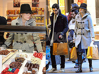 Photos of Penn Badgley and Blake Lively Shopping at Godiva