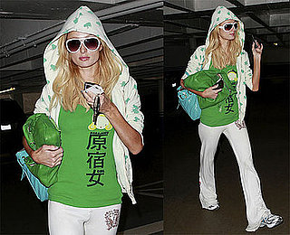Photos of Paris Hilton in Green Leaving the Salon