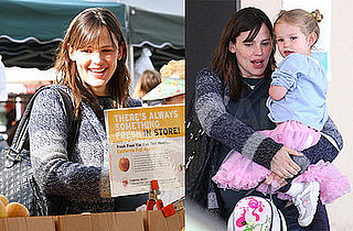 Photos of Jennifer Garner and Daughter Violet Affleck Going to the Farmers Market and Preschool