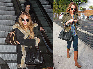 Lindsay Lohan and Samantha Ronson in LA Blogging About Britney Spears