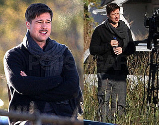 Photos of Brad Pitt Giving an Interview for the Make it Right Program in New Orleans