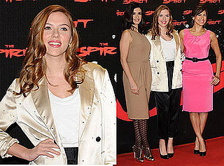 Photos of Scarlett Johansson, Eva Mendes, Paz Vega at a Photo Call For The Spirit in Madrid