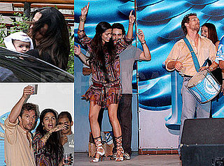 Photos of Matthew McConaughey, Playing Bongos, and Camila Alves in Brazil with Son Levi