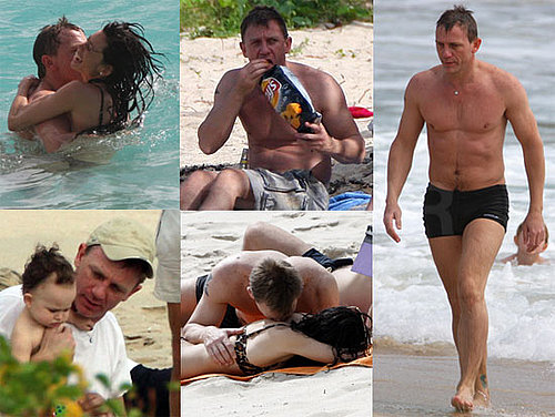Photos of Daniel Craig Shirtless in St Barths with Satsuki Mitchell