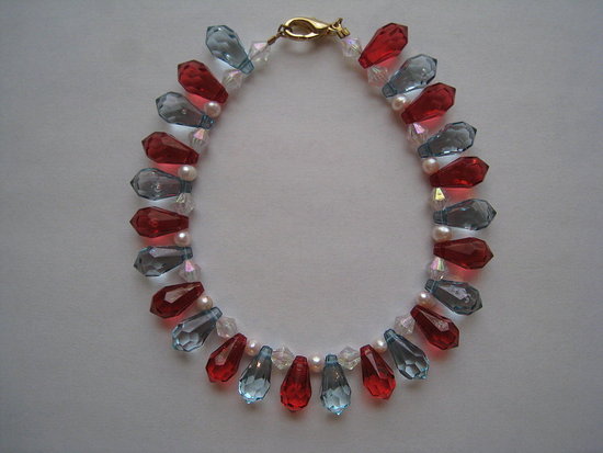 My 4th of July Anklet