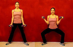 Multitasking Move: Wide Squat and Biceps