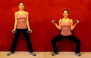 Multitasking Move: Wide Squat and Biceps