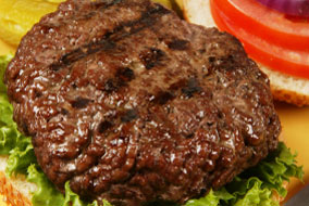 Gorgonzola Burgers With Cucumber-Yogurt Sauce