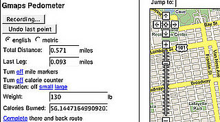 Gmaps Pedometer Counts For You