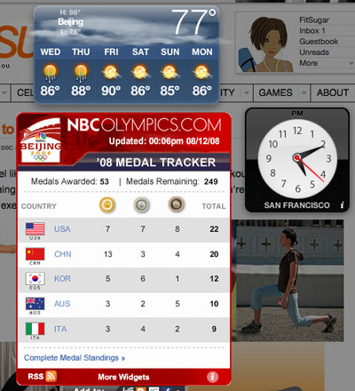 Olympic Widgets Galore