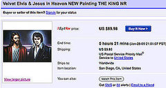eBay Find of the Day: Elvis and Jesus in Heaven Velvet Painting