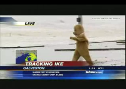 This Guy Isn't Going to Let Hurricane Ike Get the Best of Him