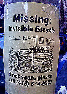 Missing Invisible Bike Sign