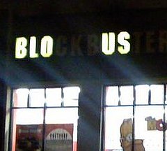 Blockbuster Sign Outage Blockbuster Sign Outage