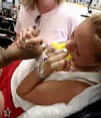 Teenage Girl Screams Through Her First Tattoo Teenage Girl Screams Through Her First Tattoo
