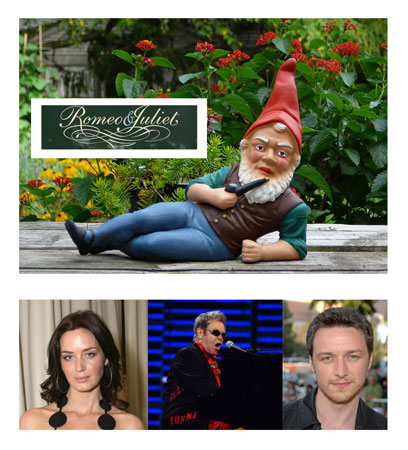 McAvoy and Blunt Join Elton John for Gnomeo and Juliet