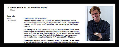 Aaron Sorkin Joins Facebook to Write Facebook Movie