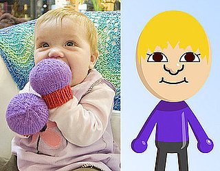 Knit Mii-Like Ball Mittens For Babies