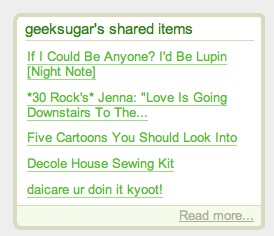 Geek Tip: Show Off Shared Google Reader Posts on Your Blog
