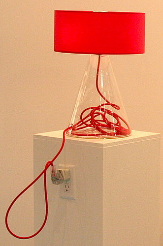 Nicolo Taliani's Lamp Displays Wound Cord Inside of Clear Glass Base