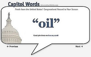 Top Search Words on Obama/McCain Sites, Used in Congress