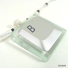 Computer Key on Glass Tile Pendant: Geeky-Gorgeous! 