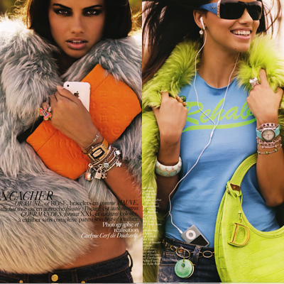 Adriana Lima Accessorizes With High-Tech Treats