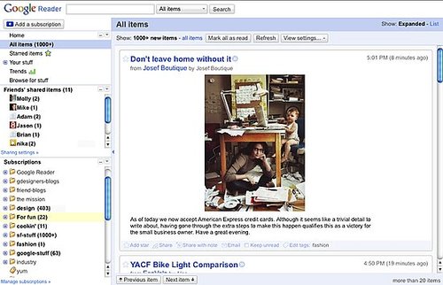 Daily Tech: Google Reader Gets a Mini Makeover 