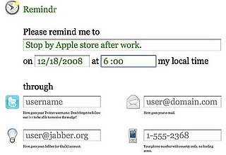 Website of the Day: Remindr