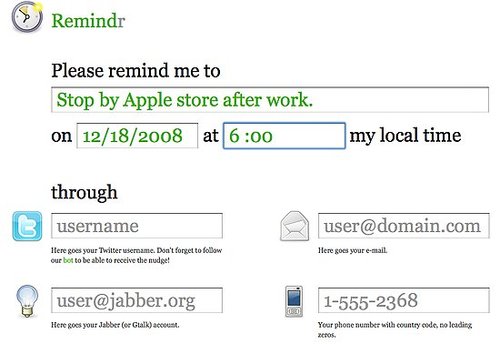 Website of the Day: Remindr