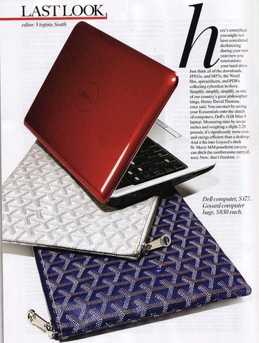 Goyard Laptop Bags Featured in January 2009 Issue of Vogue