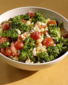 Mini Forest Side: Broccoli, Chickpea, and Tomato Salad