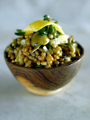 Smoky Side: Wheat Berry-Smoked Gouda Salad Smoky Side: Wheat Berry-Smoked Gouda Salad