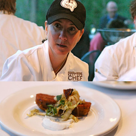 Koren Grieveson from Avec in Chicago presented a house-made smoked pork sausage with napa cabbage, paprika, and bacon salad.
Two kinds of pork? Consider it two kinds of delicious.
Koren Grieveson from Avec in Chicago presented a house-made smoked pork sausage with napa cabbage, paprika, and bacon salad.
Two kinds of pork? Consider it two kinds of delicious.
