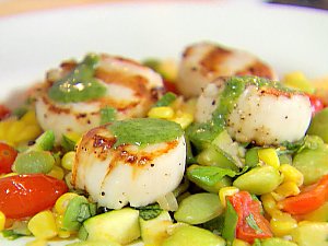 Sunday BBQ: Grilled Scallops With Succotash