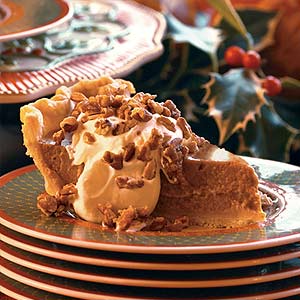 Pumpkin Pie With Maple Cream and Sugared Pecans Pumpkin Pie With Maple Cream and Sugared Pecans