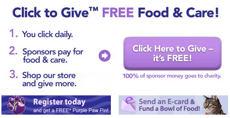 Click to Feed Shelter Animals with The Animal Rescue Site