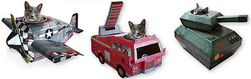 Cardboard Cat Playhouses