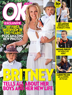 Britney Spears OK Magazine Cover and Interview, The First in Two Years