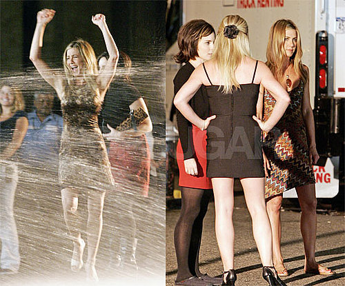 Photos of Jennifer Aniston Filming 30 Rock With Tina Fey and Jane Krakowski in NYC