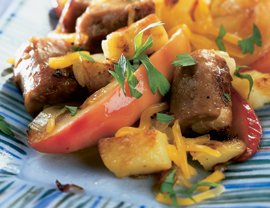 Fast & Easy Dinner: Apple-Potato-"Sausage" Sauté